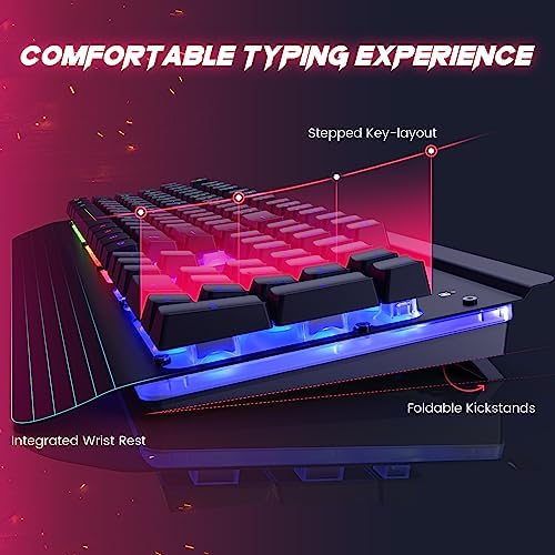 Wired Gaming Combo, 104 Keys, Rainbow Backlit, 4200 DPI, for PC/Mac/Xbox