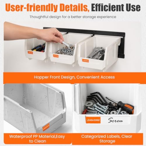 14pc Wall-Mounted Storage Organizer Mixed V1 V2 Combo White