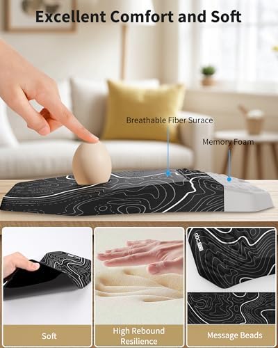 Ergonomic Mouse Pad with Wrist Rest Support for Carpal Tunnel Pain Relief