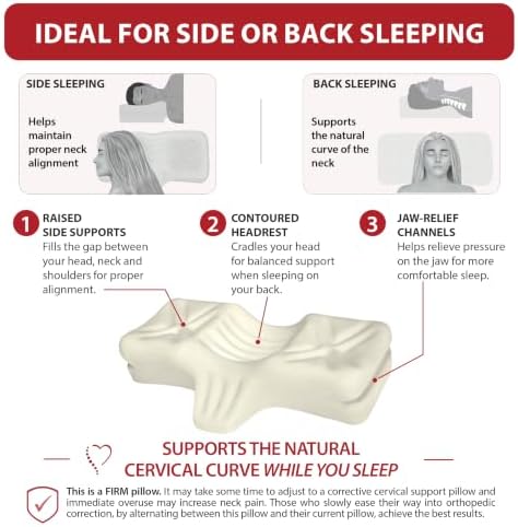 Therapeutica Ergonomic Cervical Pillow for Neck Pain Relief, Large, GR