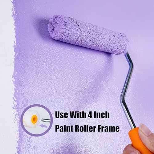 Mister Rui 10 Pieces 4-Inch Small Paint Roller Covers Microfiber Rollers