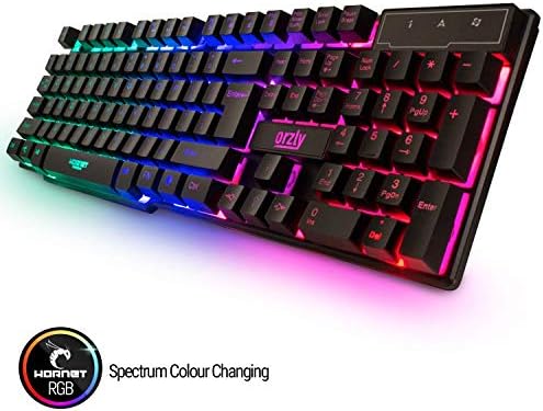 Gaming Keyboard and Mouse and Mouse pad and Gaming Headset, Wired LED RGB Backlight Bundle for PC Gamers and Xbox and PS4 Users - 4 in 1 Edition Hornet RX-250
