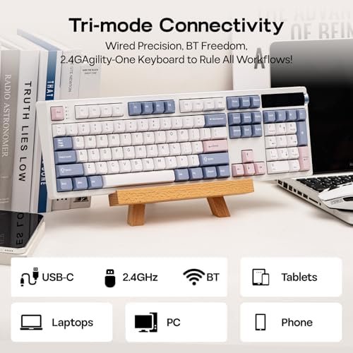EPOMAKER TH108 PRO Full Size Mechanical Keyboard with Screen & Knob