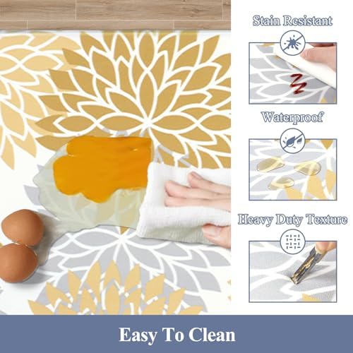 HEBE Anti Fatigue Kitchen Rugs Set of 2, Cushioned Kitchen Mats for Floor