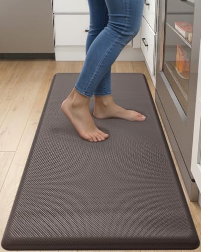 DEXI Anti Fatigue Kitchen Floor Mat Cushioned Standing Runner 48x20, Brown