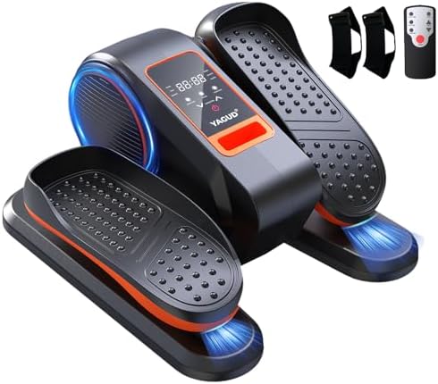 Yagud Under Desk Machine, Electric Elliptical Leg Exerciser for Senior, 13 Adjustable Speeds Quiet and Portable Seated Pedal Exerciser for Training with Remote Control