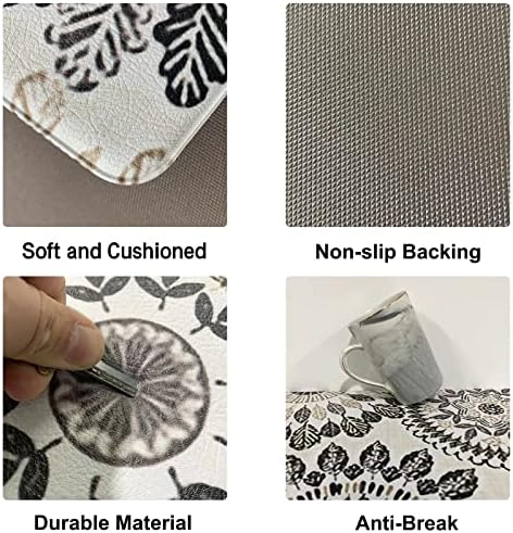 Sofort Kitchen Mat, Cushioned Anti Fatigue Kitchen Rug Set, 2 Pieces Non Slip Waterproof Kitchen Mats for Floor, Comfort Heavy Duty Standing Mat for Kitchen, Laundry, Sink, Office, Desk