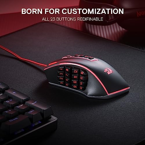 Redragon M990 Wired RGB MMO Gaming Mouse 32000 DPI Remapping Keys