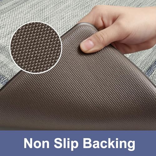 KIMODE Anti Fatigue Kitchen Mats 20"x71", Farmhouse Kitchen Rug Non Slip