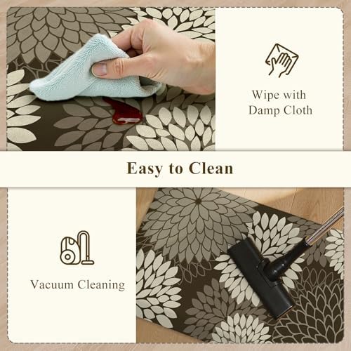 KIMODE Anti Fatigue Mats for Kitchen Floor Cushioned Kitchen Rugs Sets of 2