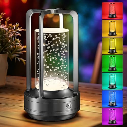 Portable Table Lamp for Outdoor Indoor Cordless Lamp with 10 RGB Colors