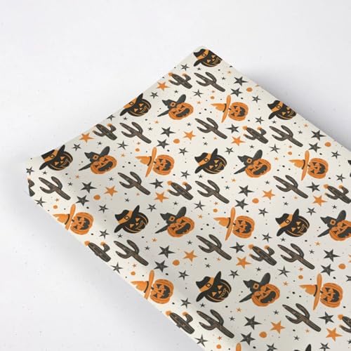 Western Halloween Pumpkins Cactus Hats Stars Baby Changing Pad Cover, Unisex Fall Winter Holiday Nursery Diaper Changing Table Pad Mat Sheet for Boys Girls-16x32