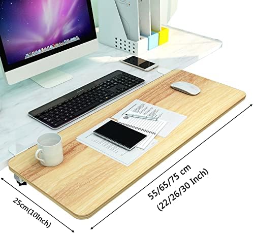 V3VOGUE 90° Foldable Desk Extender Armrest Shelf, Extended Desktop and Space Saver, Clamp-On Keyboard Drawer Tray, with K-Bracket, Ergonomic Computer Elbow Arm Support Relieve Fatigue