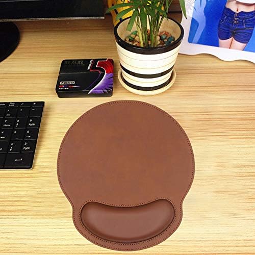Leather Mouse Pad Wrist Support Ergonomic Mousepad for Desk Laptop