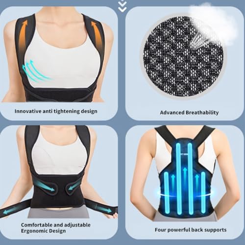 Back Posture Corrector Nylon Mesh Brace for Daily Use and Long Sitting Hour