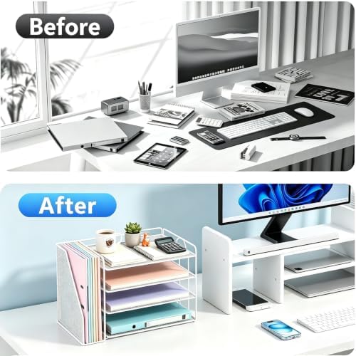 gianotter 4-Tier Paper Organizer With Magazine Holder