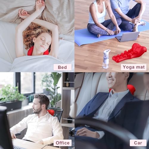 Cervical Neck Pillow with Back Massage Point Neck and Upper Back Stretcher