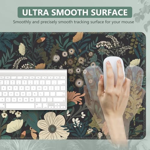 iCasso Desk Mat, Desk Matt for Desktop, Cute Desk Pad Mat, Weeds