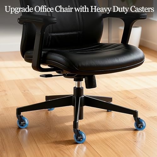 Office Chair Caster Wheels Replacement 3 Inch Roller Blade, Set of 5
