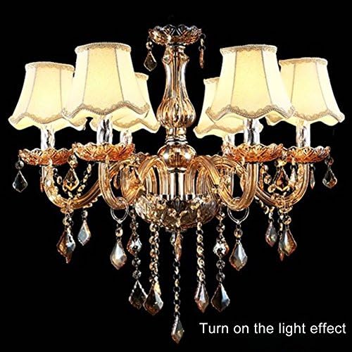 Fuloon Modern European Style Droplight Wall Lamp Candle Chandelier Lamp Shade 6 pcs Set (White)