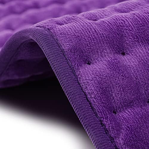 Heating Pad Electric Heat Pad, Hot Heated Pad,Multiple Temp and Timer Settings,Suitable for Shoulders, Neck, arms, Abdomen, Back, Legs, etc. (Purple, 24"X12")