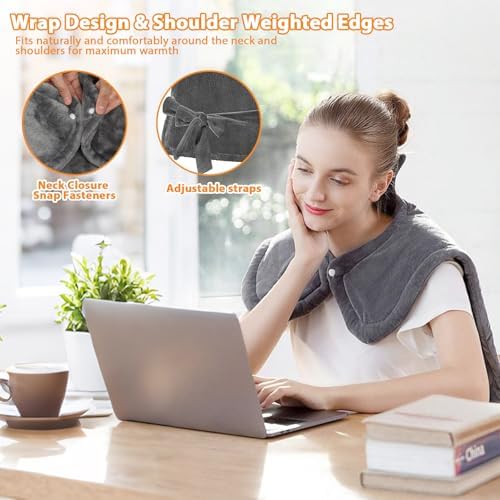 Wearable Heating Pad for Neck, Shoulders & Back Pain Relief, Large 24 x37in