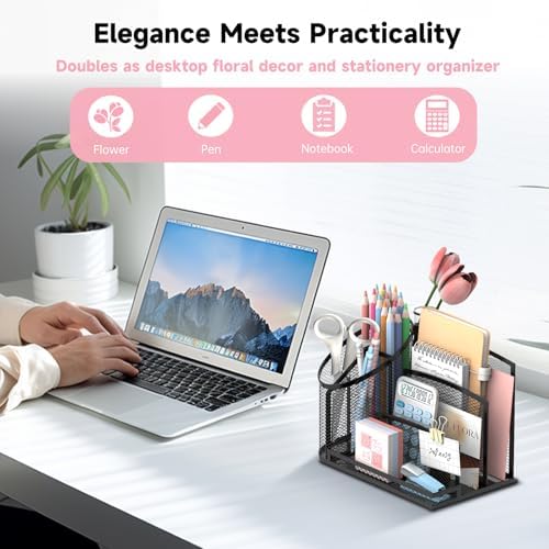 Mail Organizer Countertop for Desk, Mail File Holder with 3-Slot, Designer