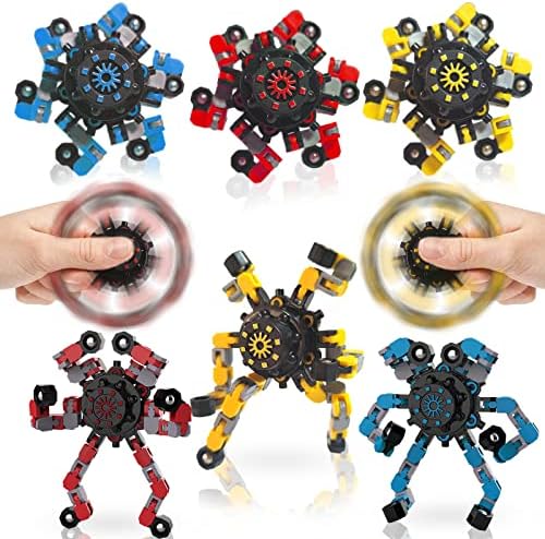 Transformable Fidget Spinners,6PCS Funny Sensory Fidget Toys Adults