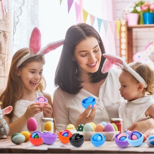 Fidget Toy for Adults, Colorful Sensory Toys for Teens 8-12, Easter Basket Stuffers Gift Ideas for Boys Girls Teens Kids, ADHD Autism Quiet Stress Relief Finger Toy Hand Fidget Spinner