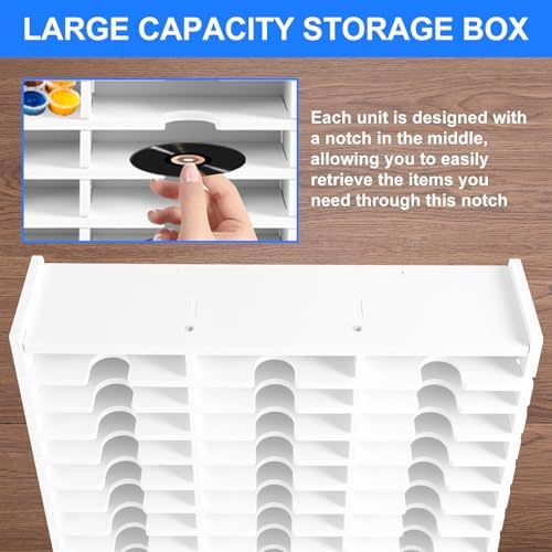 36 Slots Ink Pad Printing Storage Box, Large Capacity Ink Pad Holder for Stamp Up or Ranger Ink Pads Painting Tray Rack for Crafts Supply