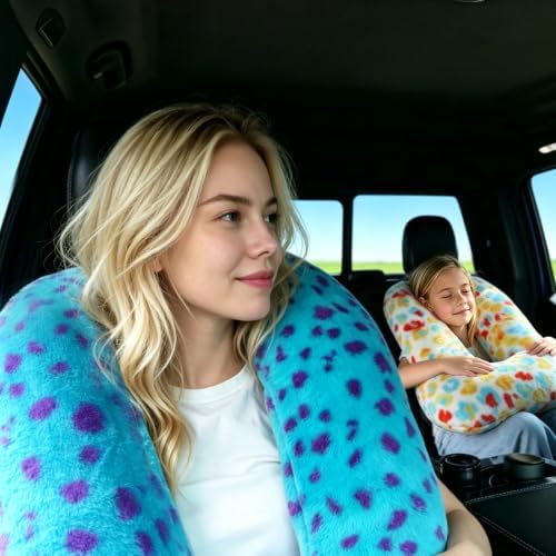 Atablyn Travel Pillow for Kids & Adults, U-Shaped Car Pillow for Long Road Trips, Neck and Head Support Pillow for Back Seat Travel, Airplane Travel Essentials
