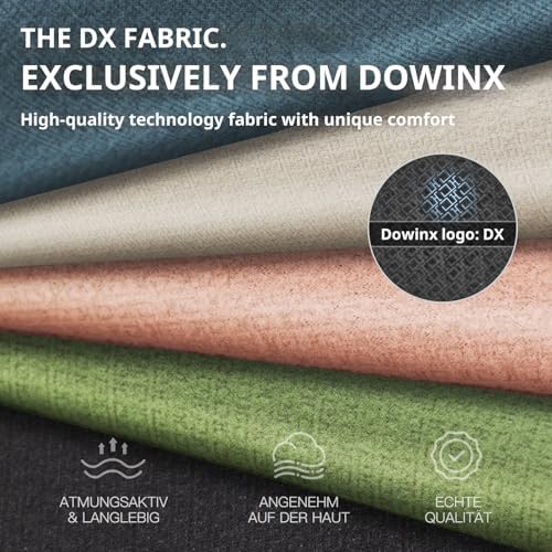 Dowinx Gaming Chair Breathable Fabric Game Chair with Gel Pad and Storage Bag, Comfortable Gamer Chair with Pocket Spring Cushion,Ergonomic Computer Chair with Footrest,Black