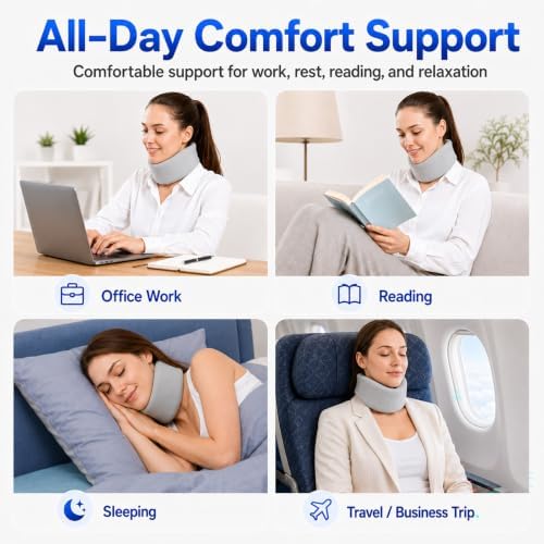Sofe Neck Brace for Sleeping,Neck Pain & Support,Adjustable Length Washable
