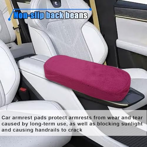 BDZMC 2PCS Car Seat Armrest Covers, Soft & Comfortable Office Chair Arm Pad, Anti-Scratch Car Armrest Cushion, Universal Car Armrest Pillow Protector Cover for Most Cars (Purple)