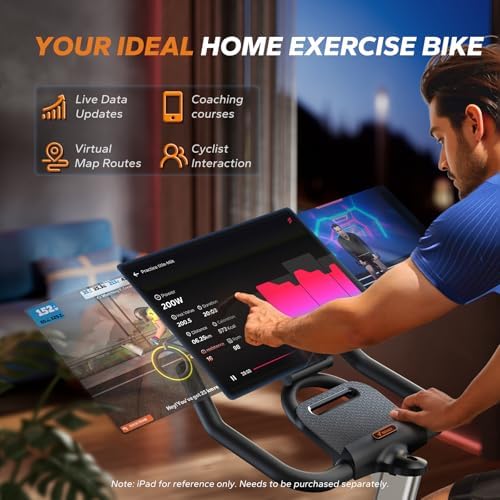 MERACH Magnetic Exercise Bike, Heavy Duty Stationary Bike for Home Gym