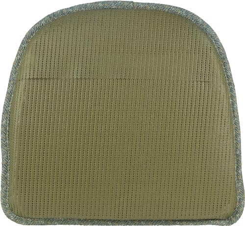 Klear Vu Raindrop The Gripper Non Slip Chair Cushions, Soft & Comfortable Seat Pad, Sitting Pillow for Kitchen, Dining or Office, 8 Count (Pack of 1), Celadon