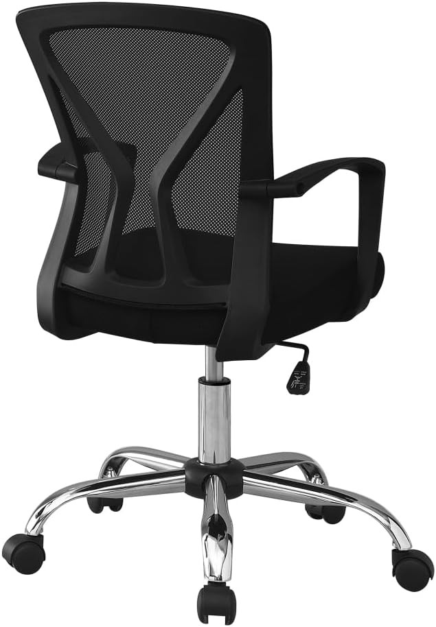 Ergonomic Office Chair with Breathable Polyester Mesh Back, Adjustable Height & Swivel Seat for All-Day Comfort at Desk