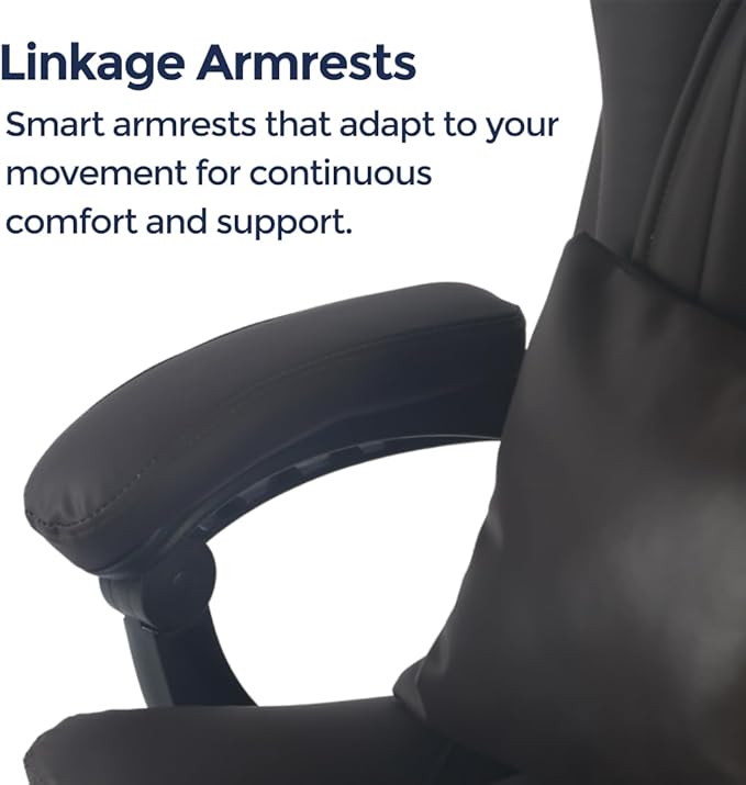 Orbis 4-Point Kneading Heated Massage Office Chair with Foot Rest | 500lbs Big & Tall Ergonomic Executive Desk Chair for Heavy People | Reclining Home Office Computer Chair | Dark Brown