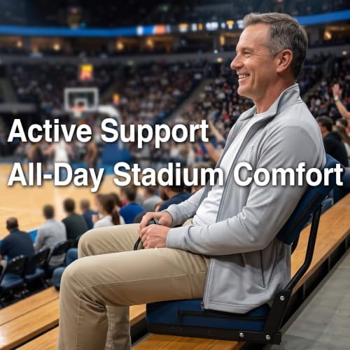 HUTMANG Swivel Backrest Stadium Seats,bleacher Chairs with Back and Cushion