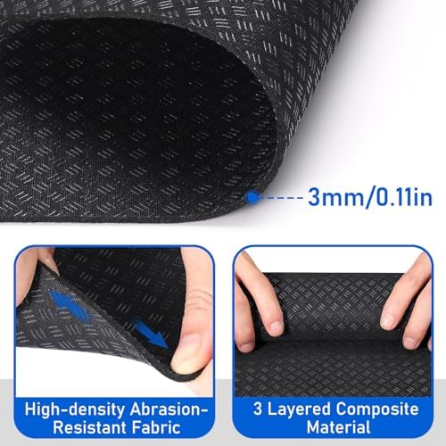 TOBWOLF Non-Slip Workout Mat for Ellipse Leg Exerciser, Ellipse Machine Mat, Exercise Mat for Under Desk Ellipticals, Suitable for Electric Seated Foot Pedal Exerciser, Stability & Floor Protection