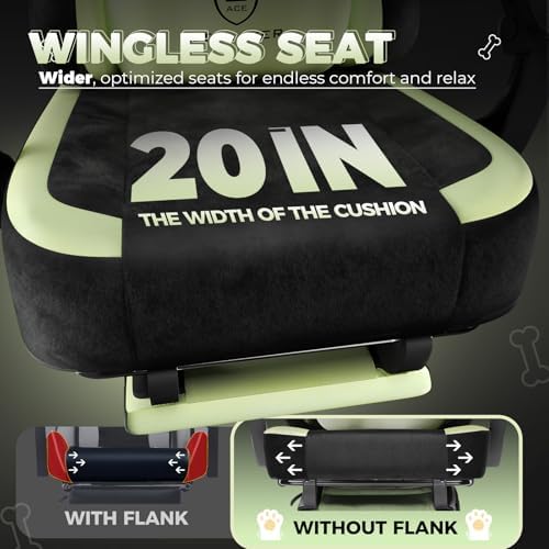 GTPOFFICE Cute Gaming Chair with Cat Ears, Ergonomic Computer Chair with Footrest Cat Paw Lumbar Support Comfortable Reclining Game Chair Desk Chair for Adult Teens, Soft Fabric, Green