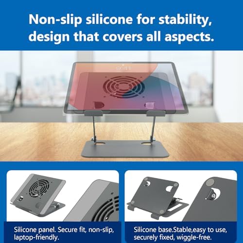 Laptop Cooling Stand with Fan and One Key Switch