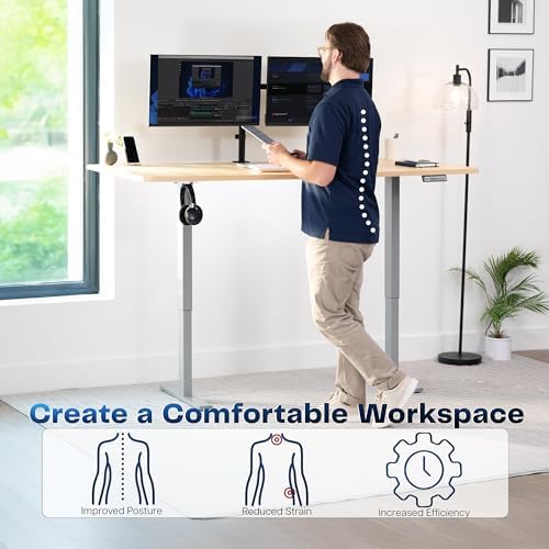 VIVO Light Wood 71 x 36 in Standing Desk, DESK-KIT-1G7C-36