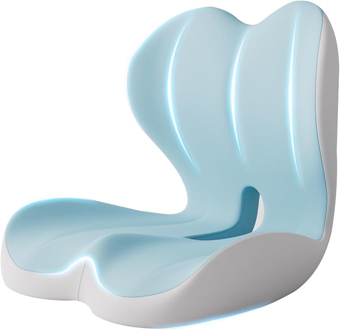 Lumbar Support Cushion for Office Chair, Ergonomic Memory Foam Back Support Pillow for Car Seat, Height-Extended Lower Back Cushion with Breathable Cover, Pain Relief for Office, Driving, Wheelchair