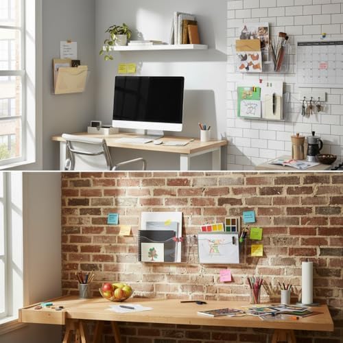 Azar Displays 250080-CLR-2PK Single Pocket Wall Mount File Holder, Clear Acrylic Vertical File Organizer for Office, Home, and School, Clear (2-Pack)