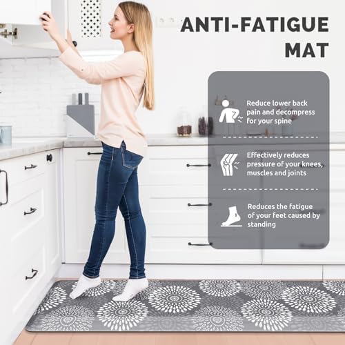 Kitchen Mat Water-Resistant Kitchen Rugs Cushioned Anti-Fatigue Floor Mat