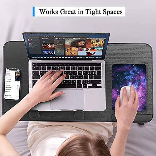 Atufseat Small Mouse Pad, Mini Mouse Pad 6" x 8", Thick Rubber Waterproof Mouse Mat, Cute Mousepad for Women Men Kids Wireless Mouse Mini Laptops Keyboard Tray Home Office Travel, Blue Purple Galaxy