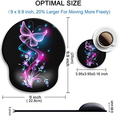 Ergonomic Mouse Pad with Wrist Rest Support,Gel Mouse Pads for Desk