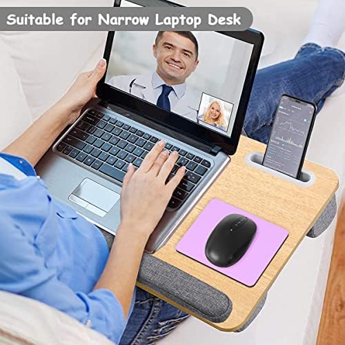 Dapesuom Small Mouse Pad, 5 x 6 Inch Thick Rubber Premium-Textured Non-Slip Portable & Washable Mini Mouse Mat for Women Men Wireless Laptops Keyboard Tray Gaming Work Computer Office Travel, Purple