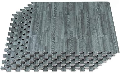 Forest Floor Farmhouse 3/8 Inch Thick Printed Foam Tiles, Premium Wood Grain Interlocking Foam Floor Mats, Anti-Fatigue Flooring – Stylish Flooring Solution